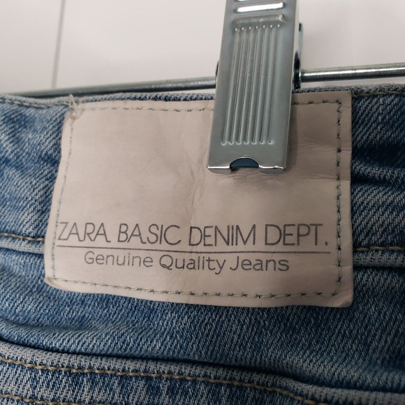 Zara Basic Denim Dept Z1975 Skinny Distressed Raw Hem Jeans Size‎ 2 - Picture 4 of 14